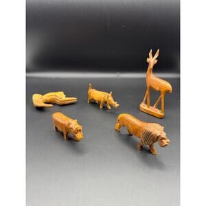 Handcarved Animal Figurine Set